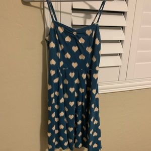 Blue and white heart dress
